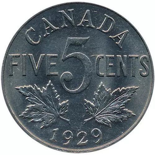 5 Cents Canadian - 1929