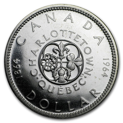 100th Anniversary Dollar Coin - Conferences in Charlottetown and Quebec 1964
