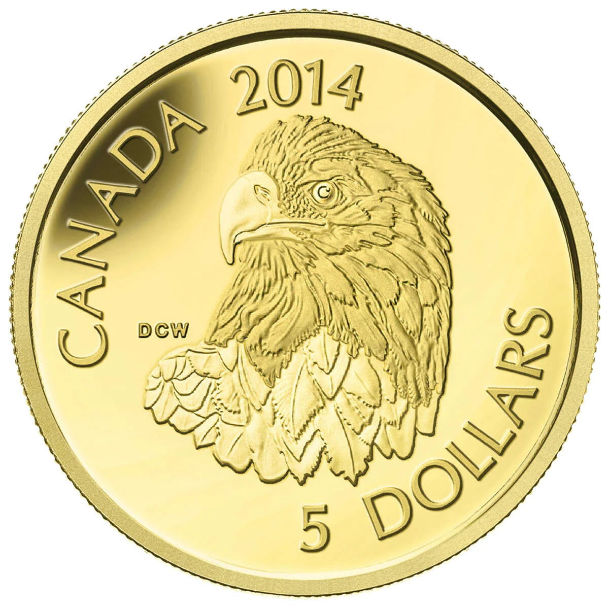 2014 $5 Bald Eagle - Pure Gold Coin
